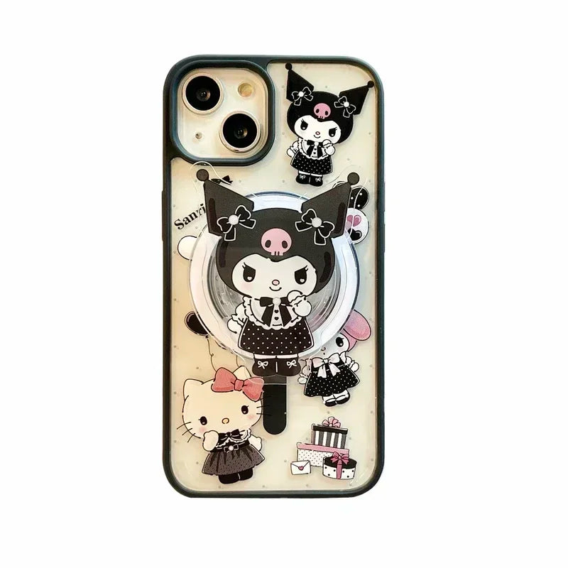 Hello Kitty x My Melody x Kuromi Y2K Magnetic Holder Phone case