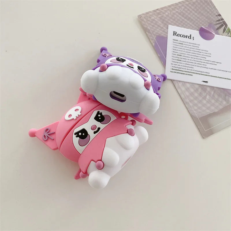 Kuromi 3D Silicone Airpods Cases