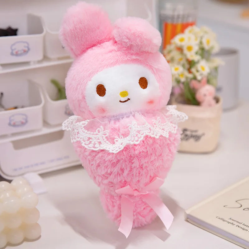 Hello Kitty x My Melody x Kuromi x Cinnamoroll x Pompompurin Cute Flower Plush