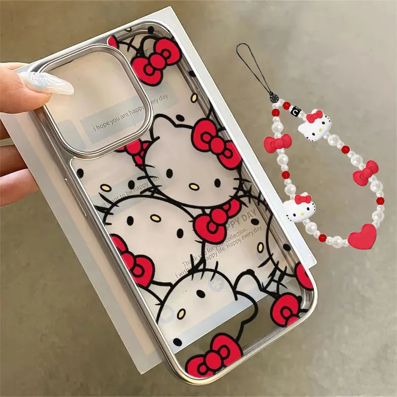 Hello Kitty Red Strap Kawaii Phone Case