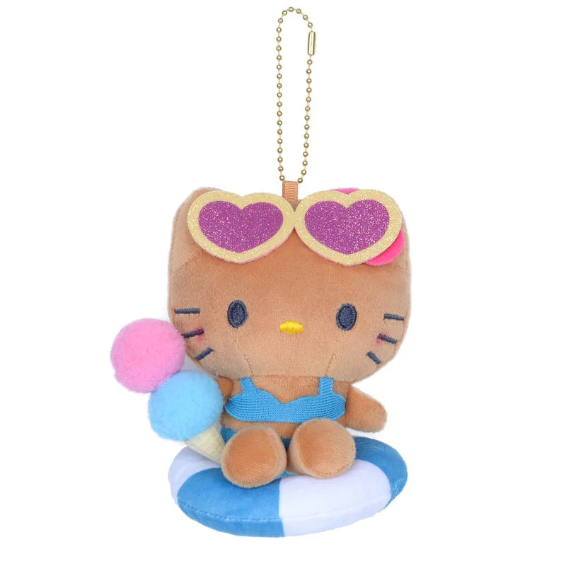 Hello Kitty Tropical Hawaii Plush Keychain Pendant