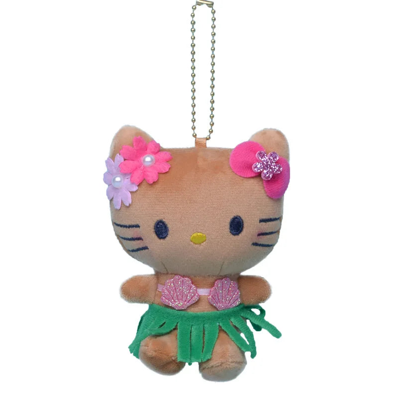 Hello Kitty Tropical Hawaii Plush Keychain Pendant