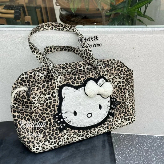 Hello Kitty Vintage Leopard Print Shoulder Bag