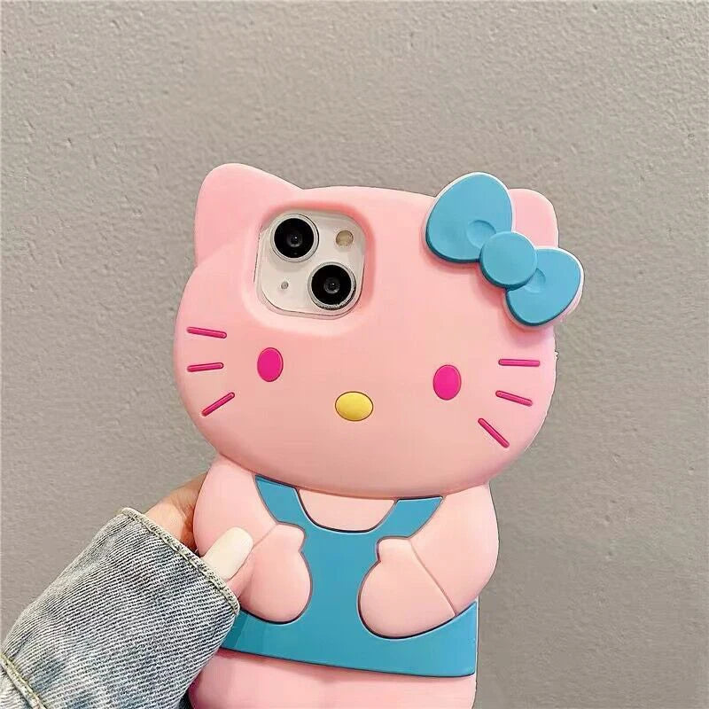 Hello Kitty Pink & Blue 3D Phone Case