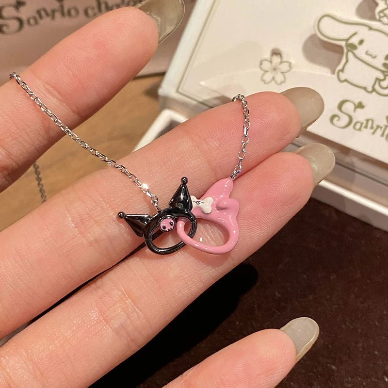 Kuromi & My Melody Necklace