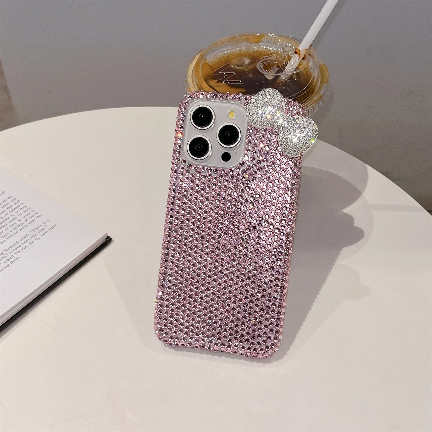 Kawaii Bow Rhinestone Phone Case