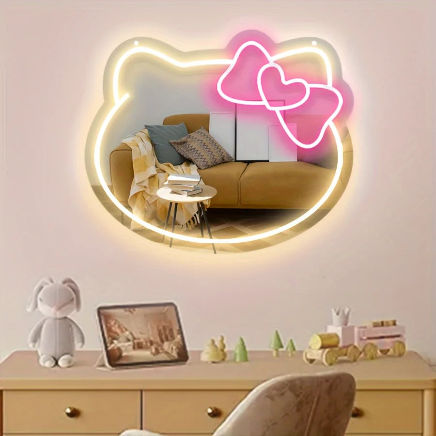 Hello Kitty Cute Bow Heart Mirror