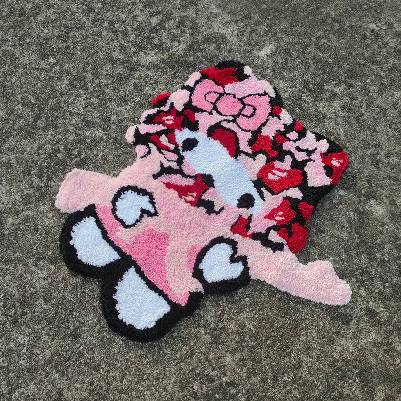 Hello Kitty Pink Ski Mask Rug
