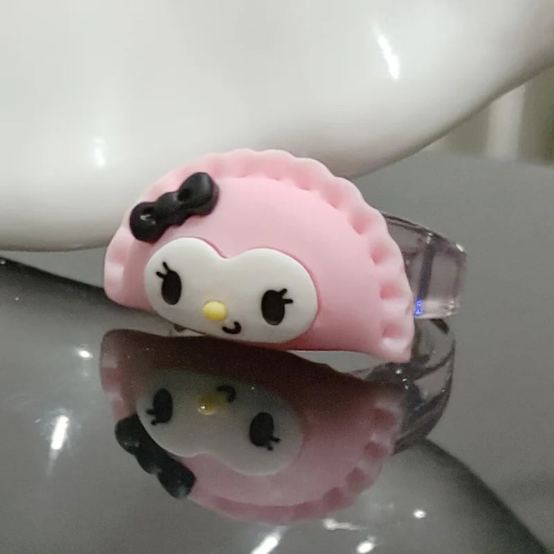 Sanrio Anime Cute Kawaii Food Dumplings Rings