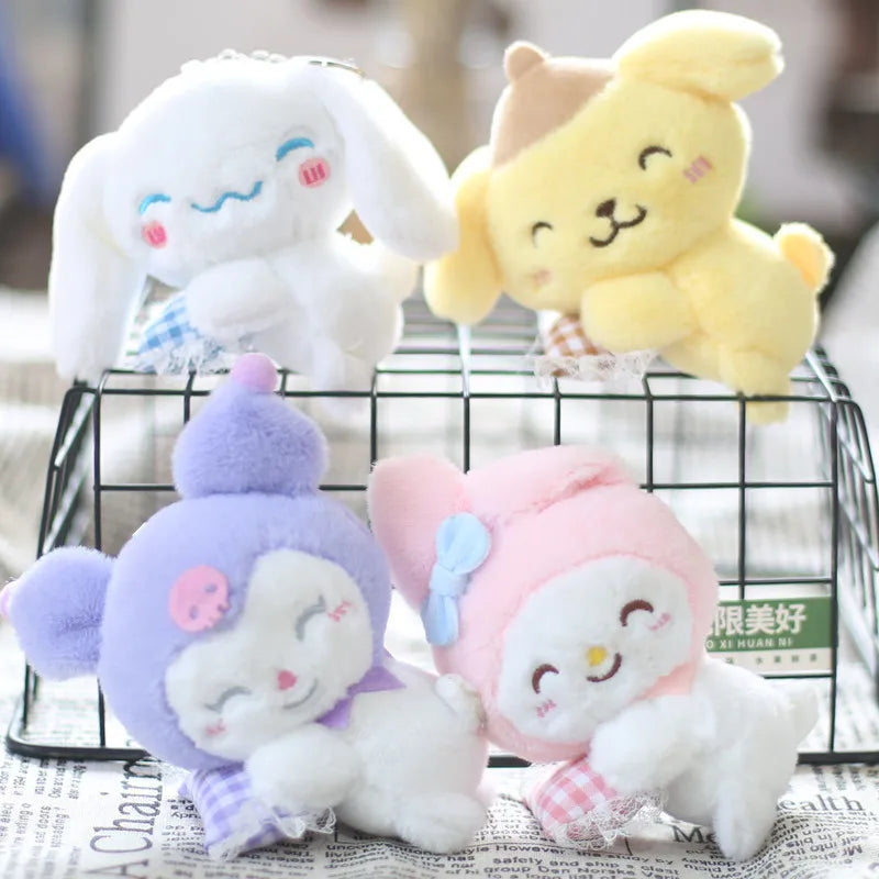 Sanrio Cinnamoroll x Kuromi x My Melody x Pompompurin Plush Keychain Pendant