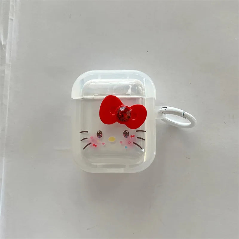 Hello Kitty Clear Kawaii Airpods Case