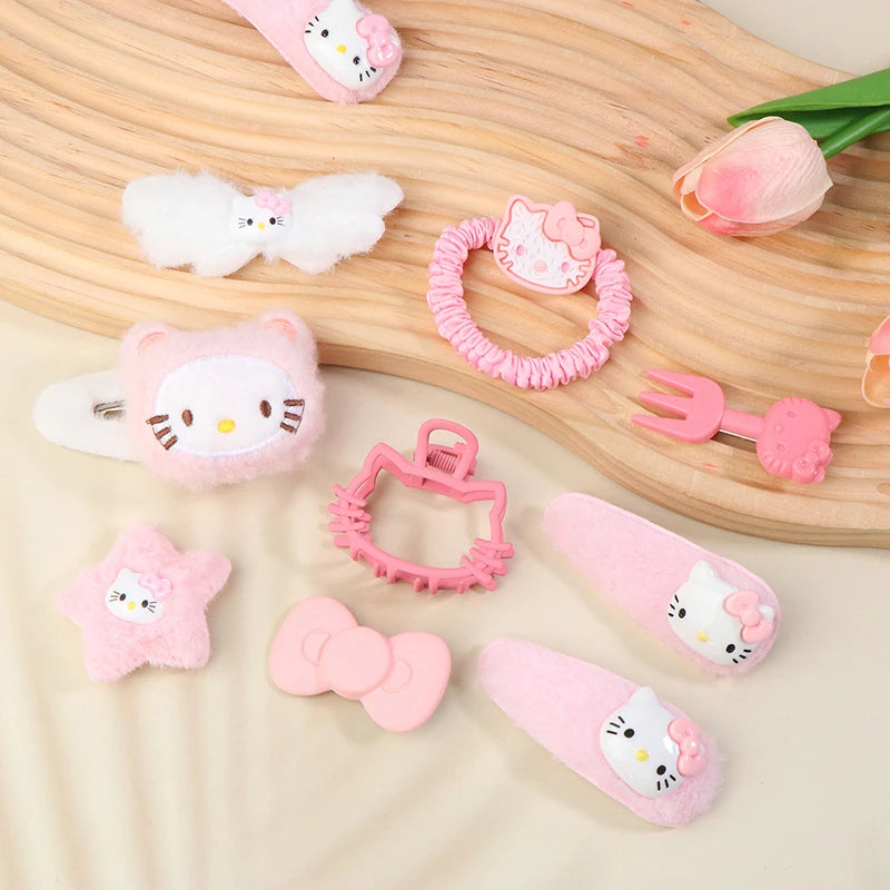 Hello Kitty Plush Hair Clip Set