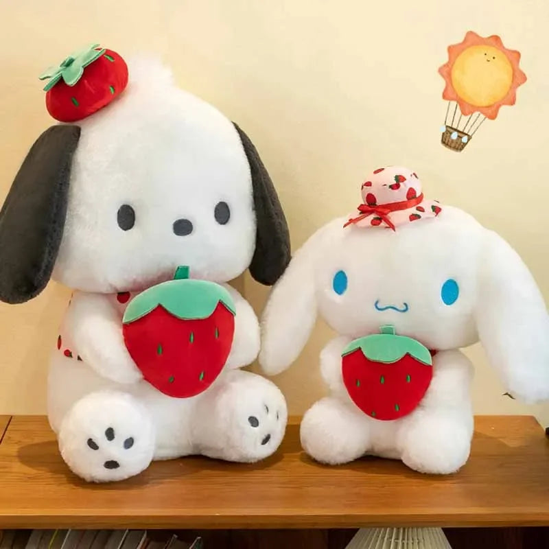 Cinnamoroll x Pochacco Strawberry Fruit Kawaii Plushie