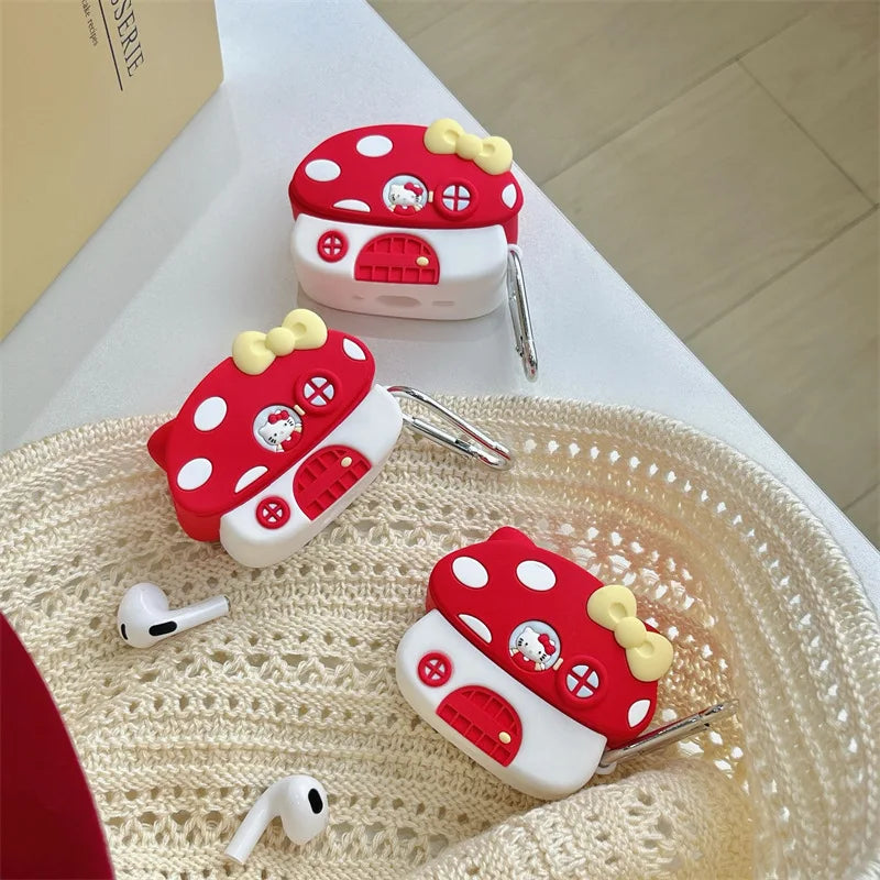 Hello Kitty Mushroom Airpods Case