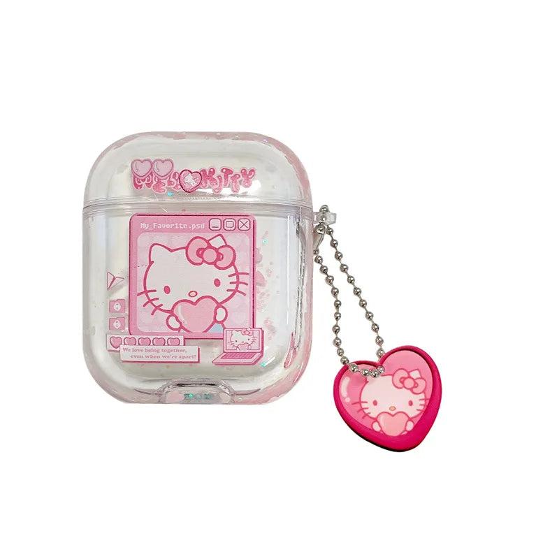 Hello Kitty Clear Pink Airpods Case