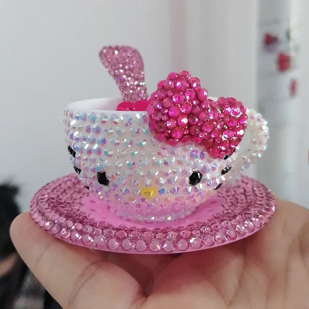 Hello Kitty Rhinestone Tea Cup Set