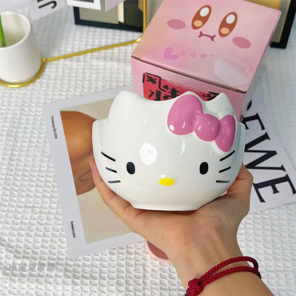 Hello Kitty Ceramic Bowl With Spoon