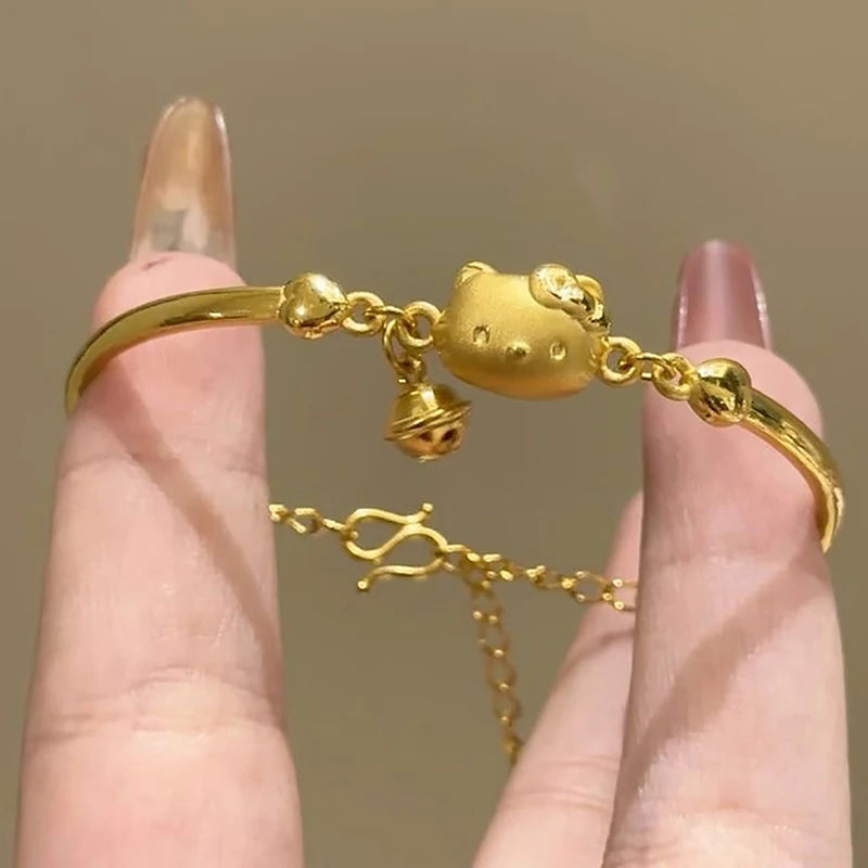 Hello Kitty Gold Kawaii Bracelet