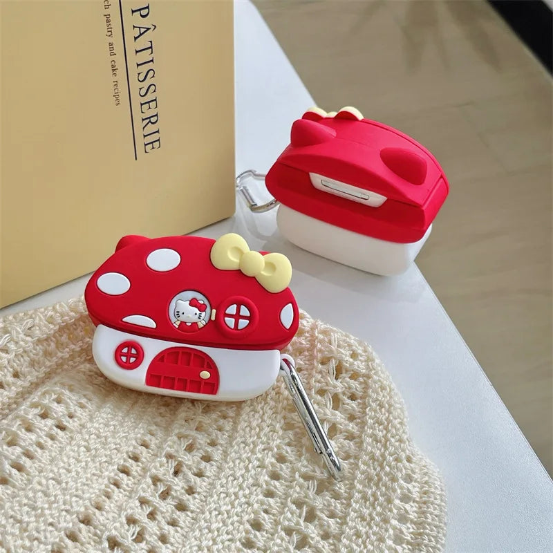 Hello Kitty Mushroom Airpods Case