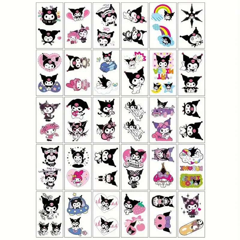 Hello Kitty x Kuromi Sanrio Tattoo Stickers