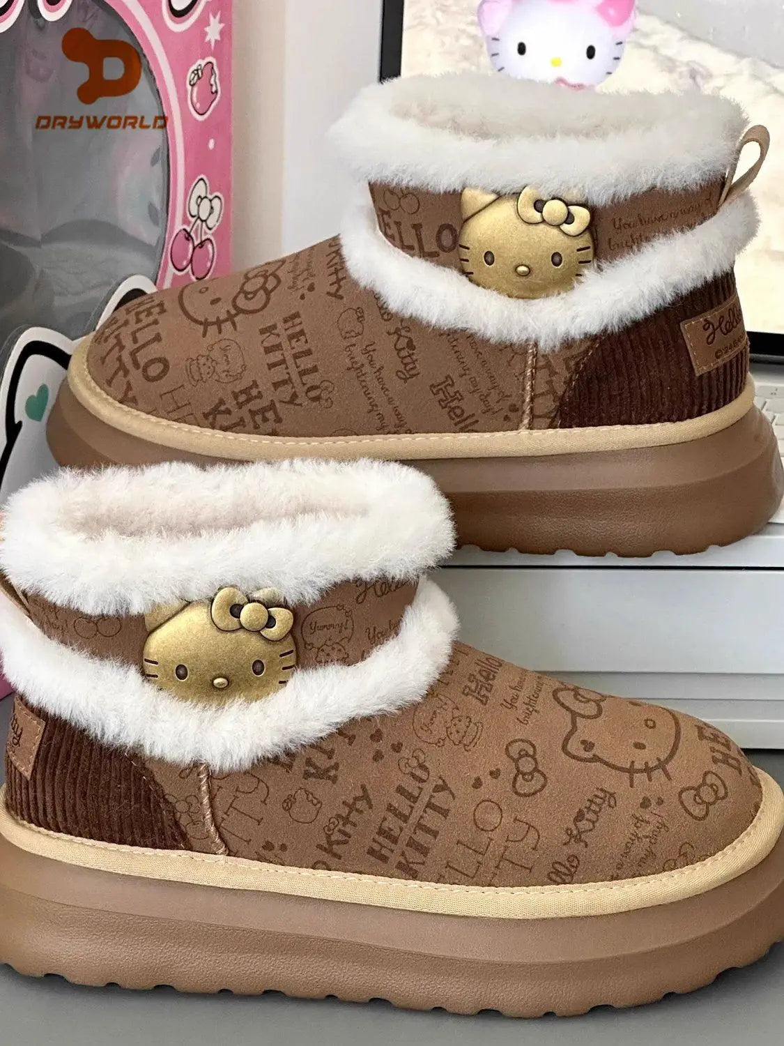 Hello Kitty Cute Short Thick Winter Boots