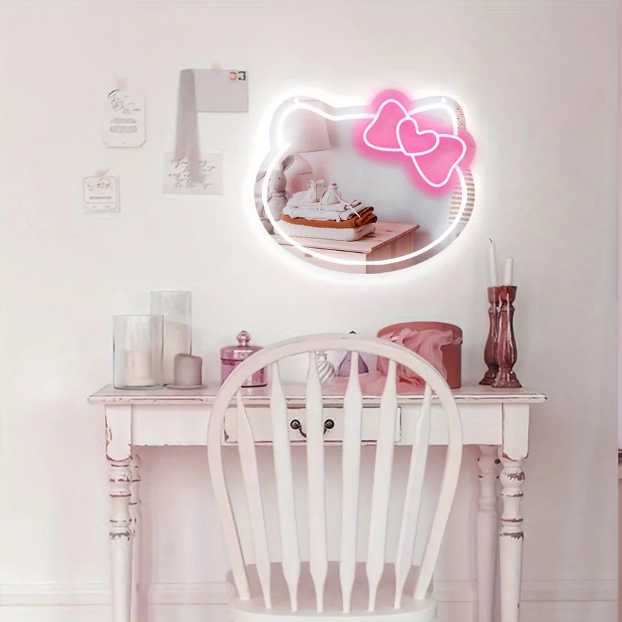 Hello Kitty Cute Bow Heart Mirror