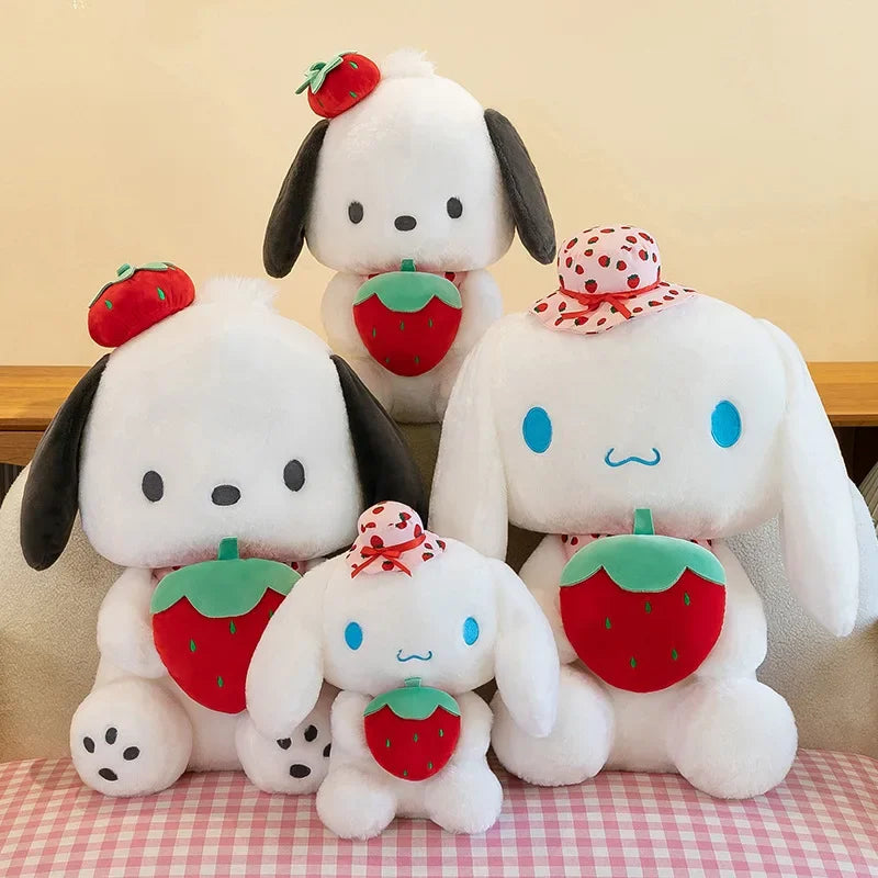 Cinnamoroll x Pochacco Strawberry Fruit Kawaii Plushie