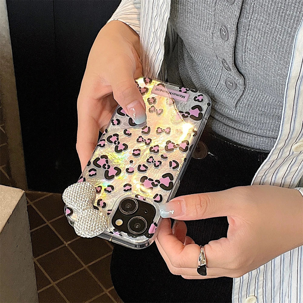 Kawaii Animal Bow Print Phone Case