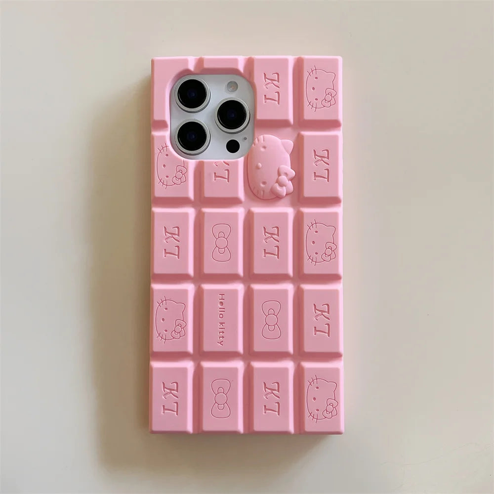 Hello Kitty x Rilakkuma Kawaii Chocolate 3D Phone Case