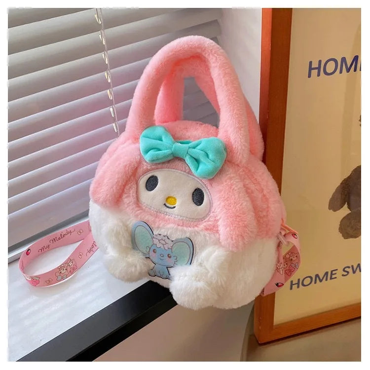 Sanrio Kawaii Plush Fluffy Soft Bag