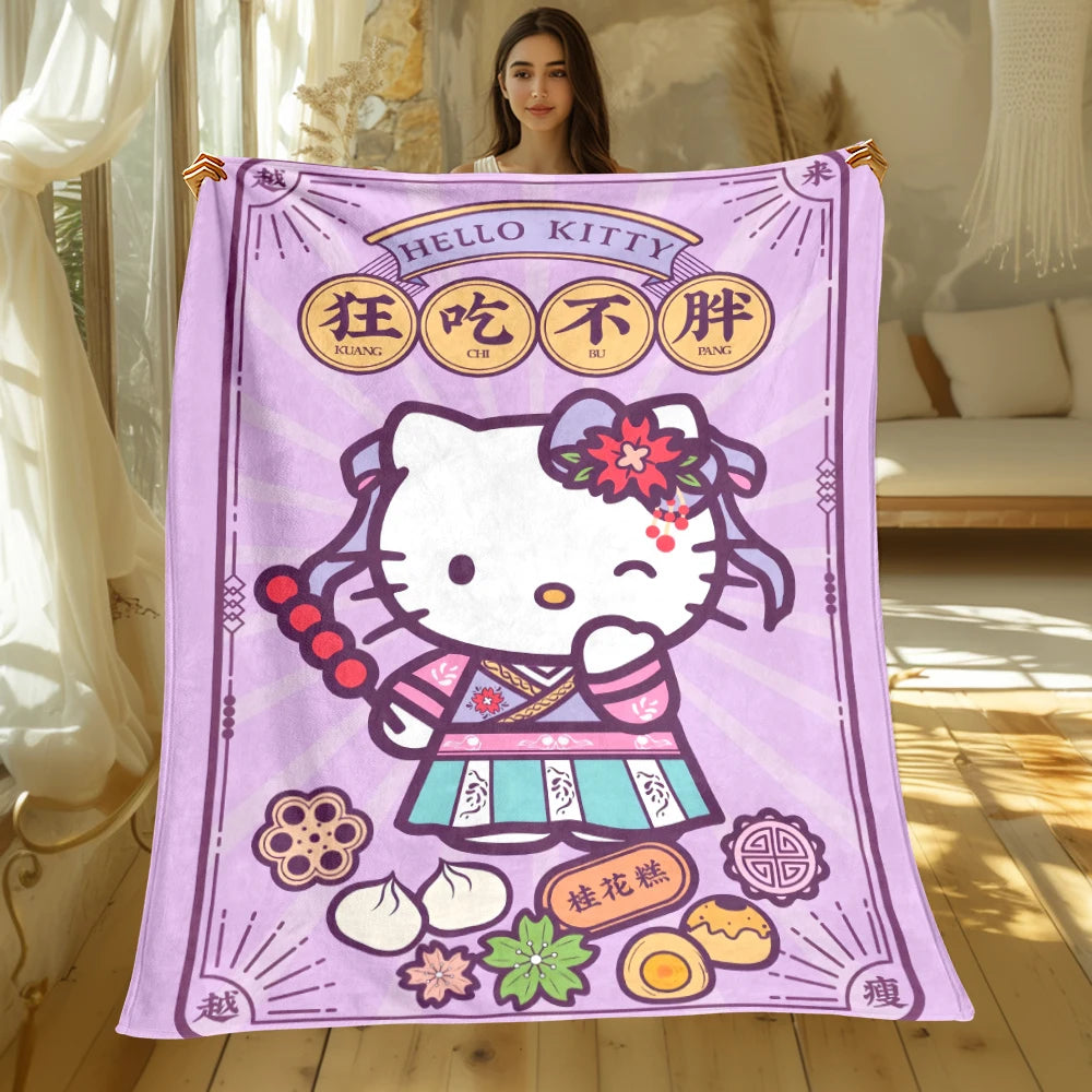 Sanrio Hello Kitty Cute Blanket Oversized Sofa Soft Blanket