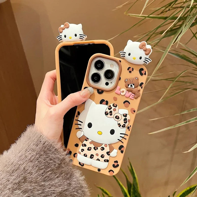 Hello Kitty Leopard Pattern Phone Case