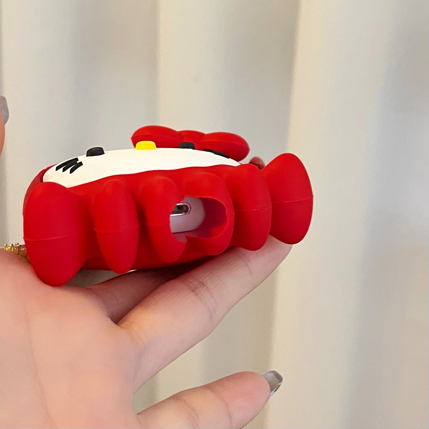 Hello Kitty Red Octopus Silicone Airpods Case