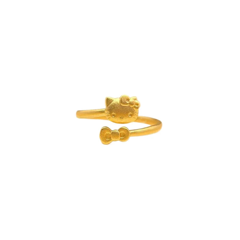 Hello Kitty Gold Bow Ring