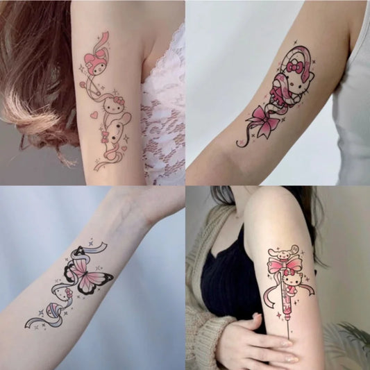 Hello Kitty Kawaii Tattoo Stickers