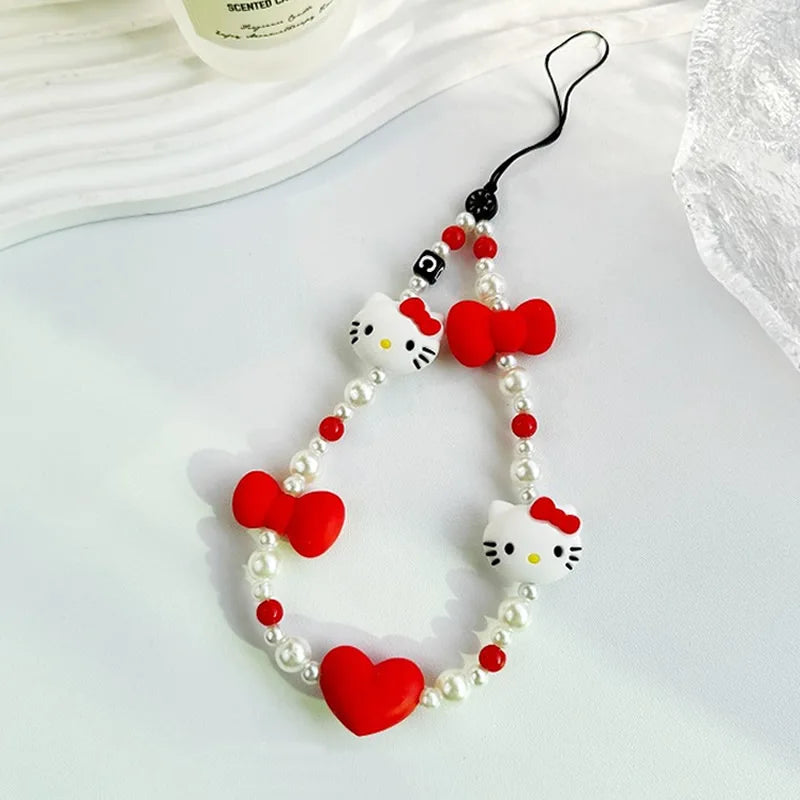 Hello Kitty Cute Heart Bead Bracelet