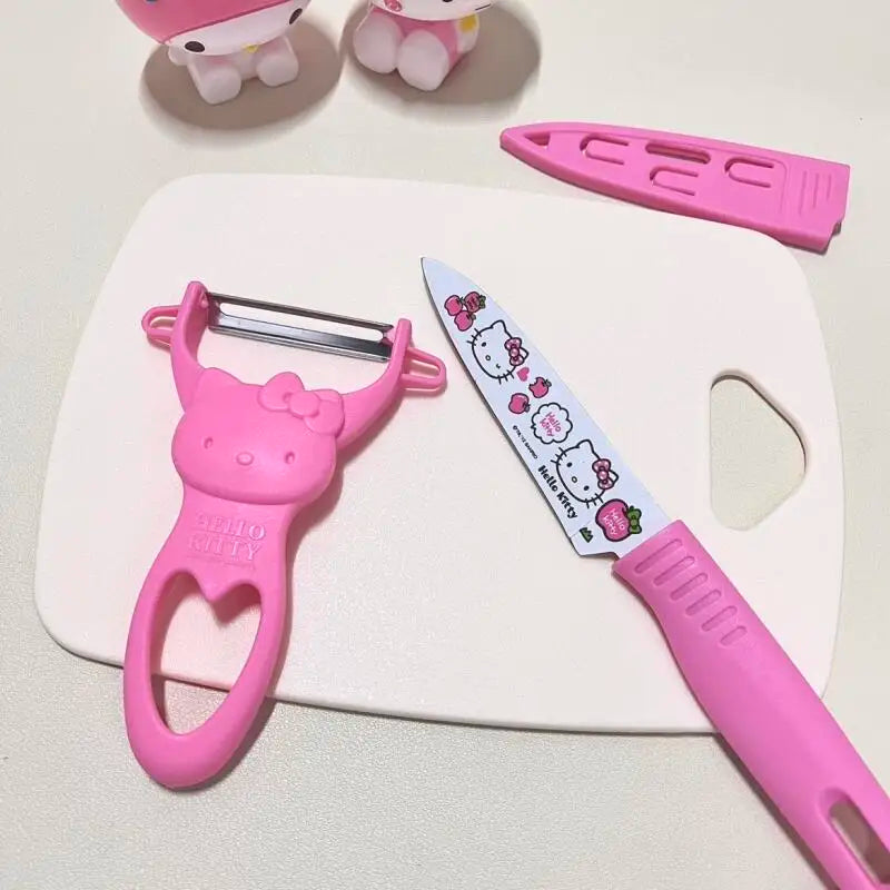 Hello Kitty Knife Cutting Fruit Vegatable Peeler Set