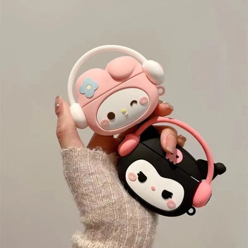 My Melody & Kuromi Headphones Music Airpods Case