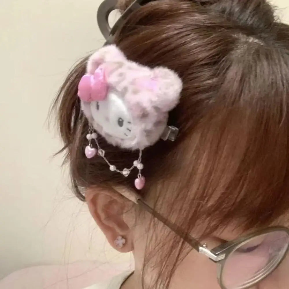 Sanrio Hello Kitty Cinnamoroll Leopard Print Hairclip