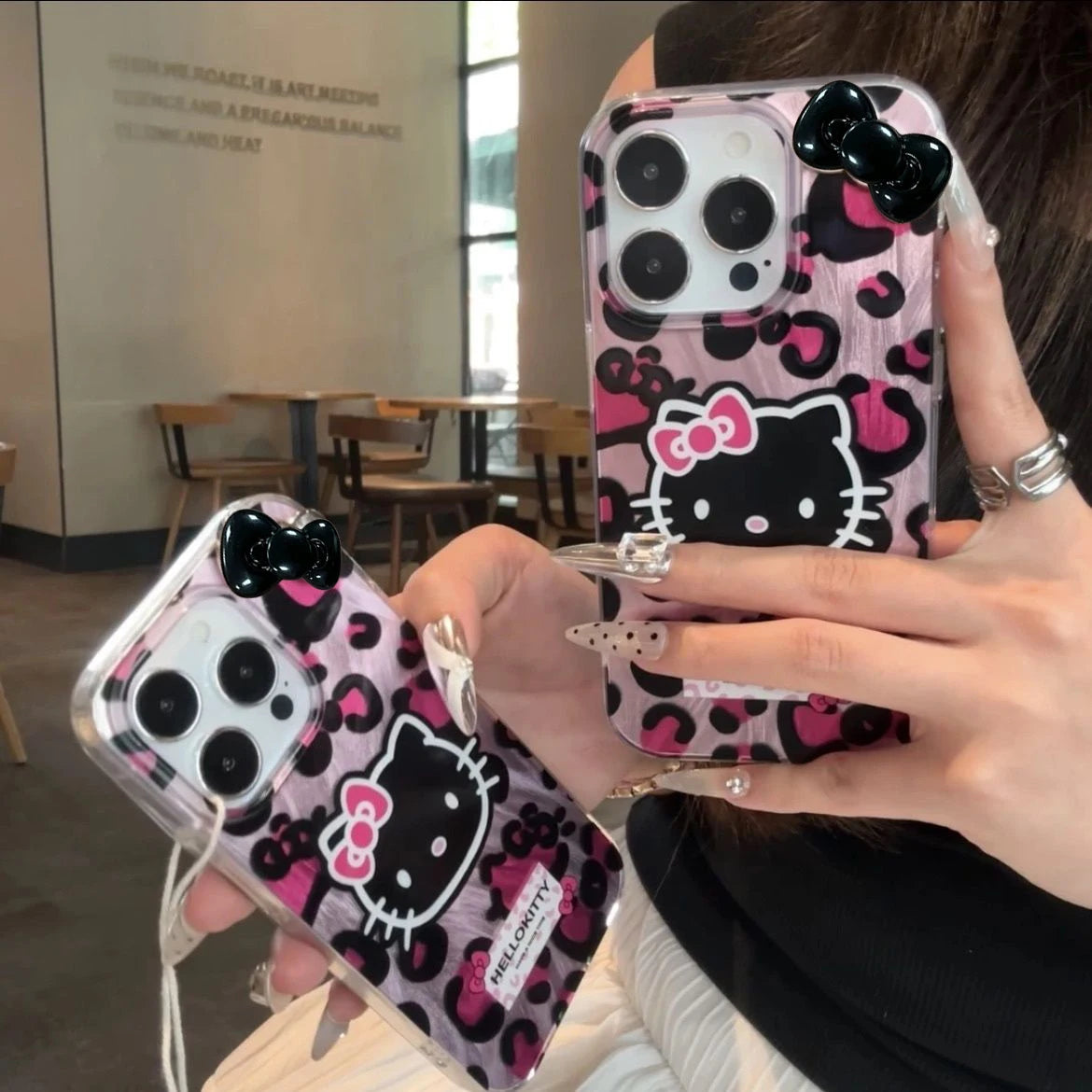 Hello Kitty Leopard Print Kawaii Phone Case