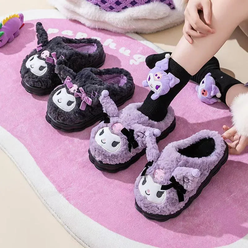 Kuromi Plush Slippers