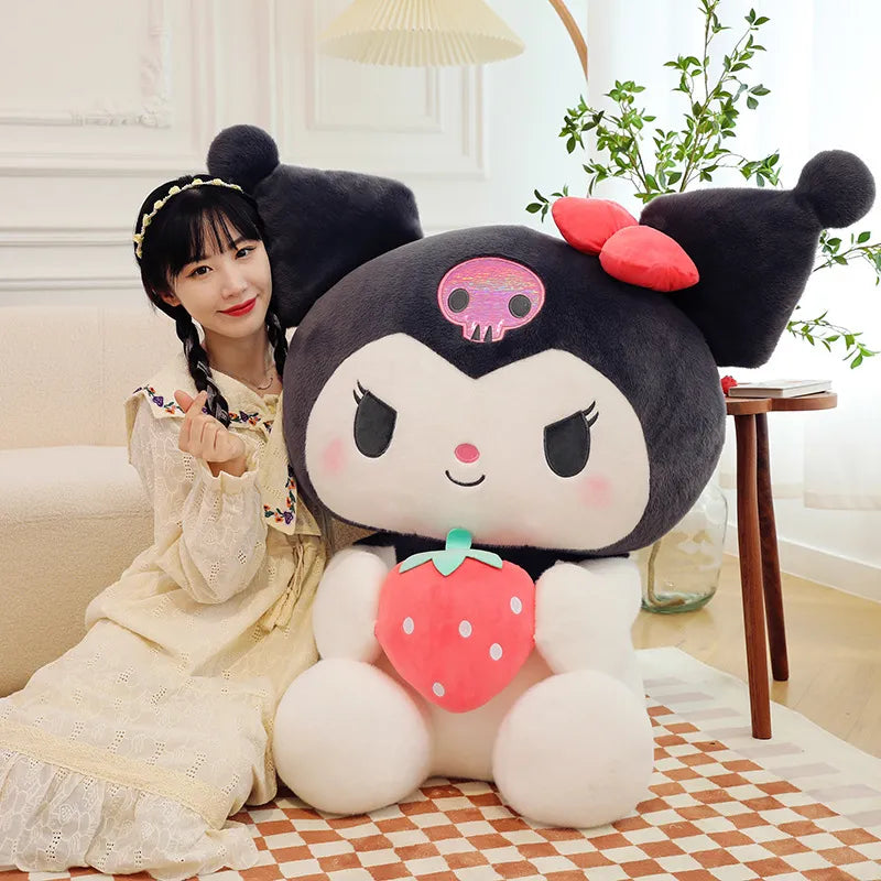 Kuromi & My Melody Strawberry Plushie - 40cm, 50cm, 60cm Sizes