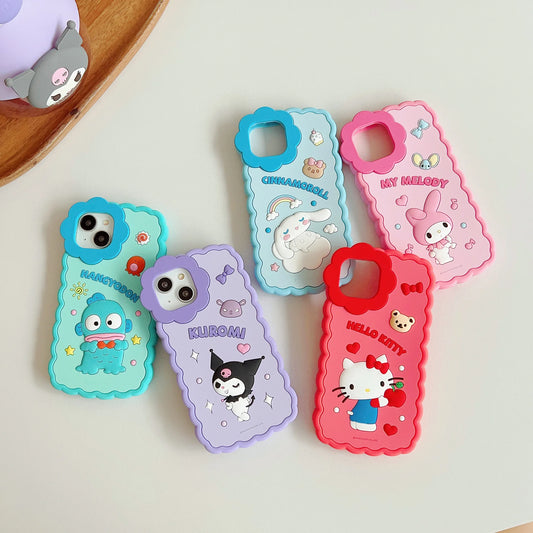 Sanrio Hello Kitty x Kuromi x My Melody x Cinnamoroll Silicone Phone Case