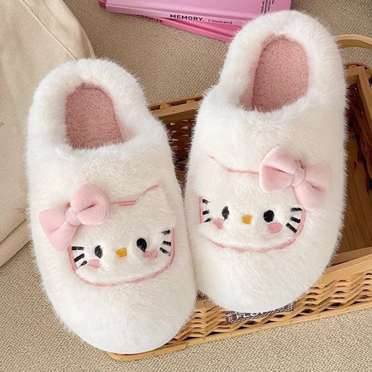 Hello Kitty Cute Kawaii Plush Slippers