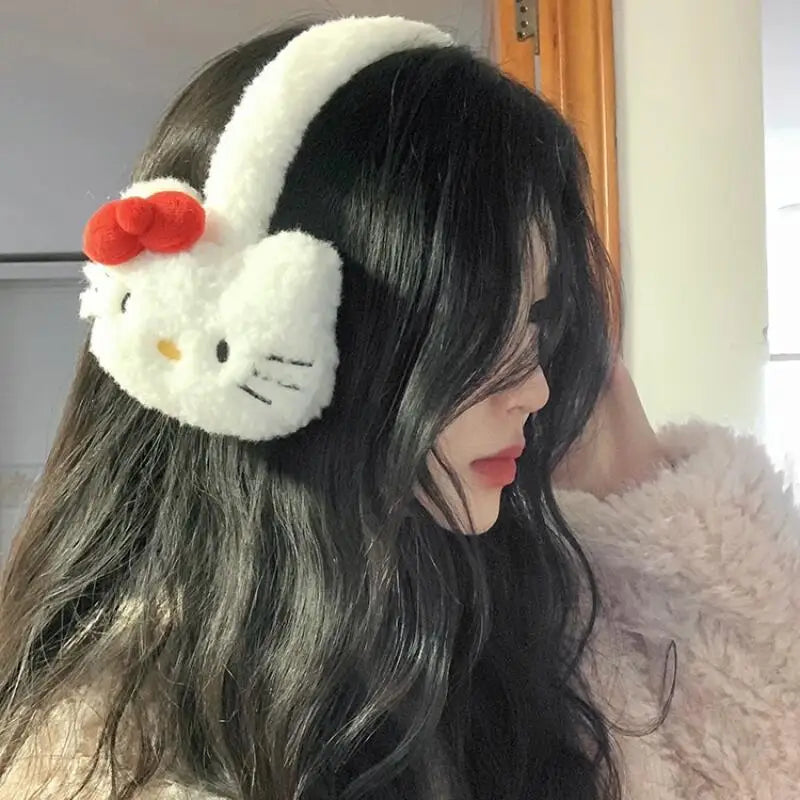 Hello Kitty Cute Winter Warm Plush Earmuffs