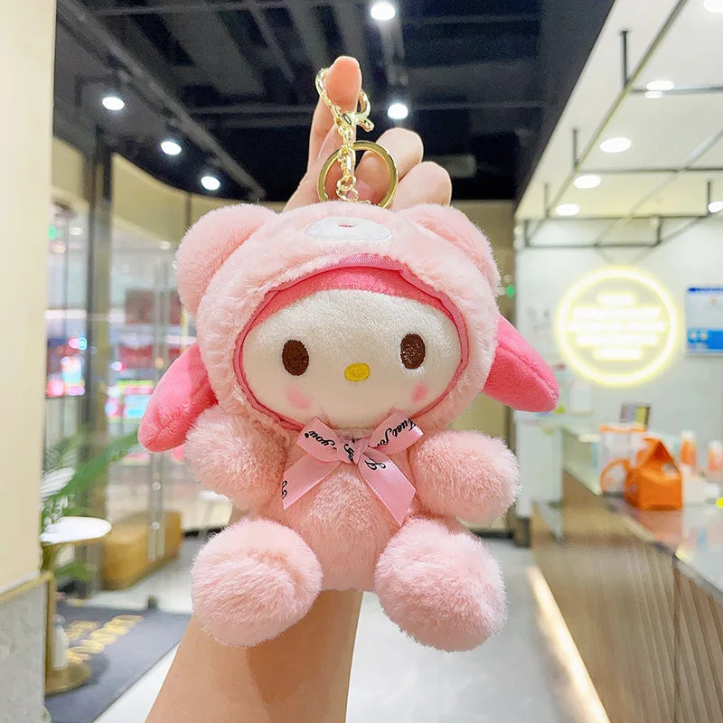 Sanrio Plush Kawaii Bear Suit Keychain Pendant