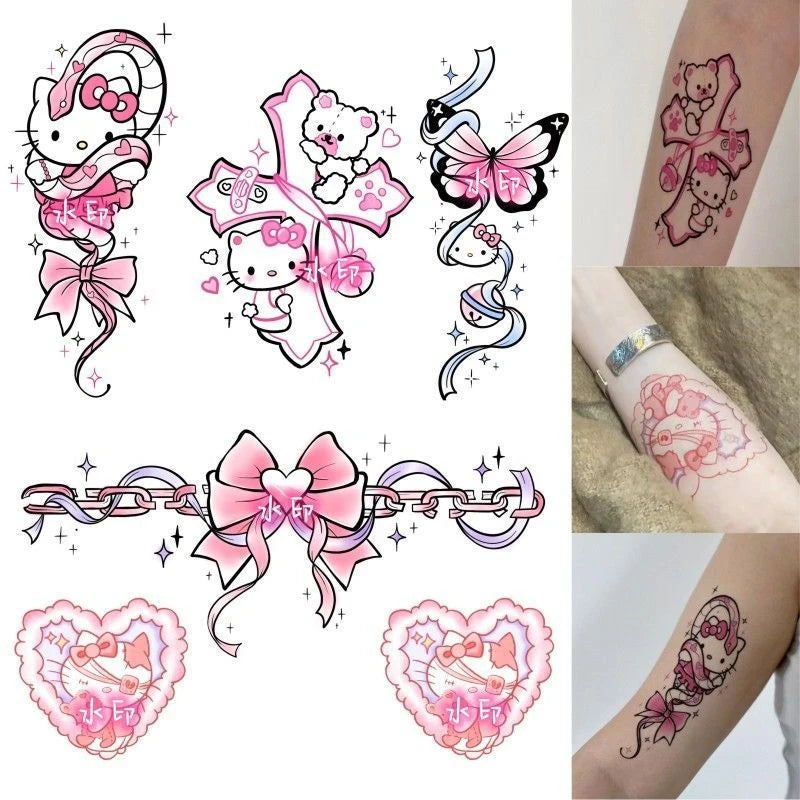 Hello Kitty Kawaii Tattoo Sticker