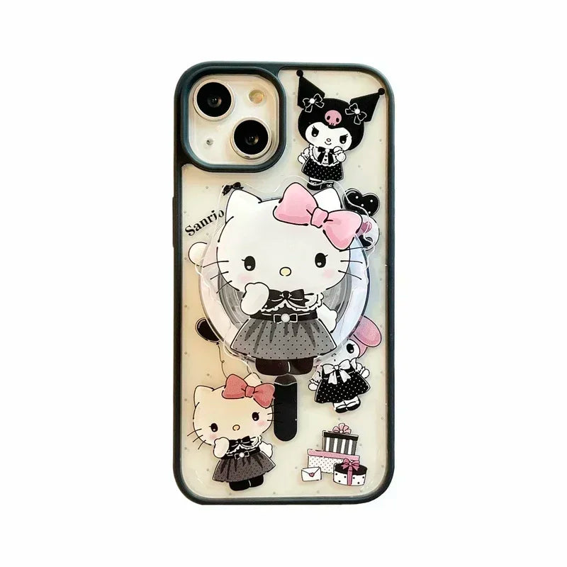 Hello Kitty x My Melody x Kuromi Y2K Magnetic Holder Phone case