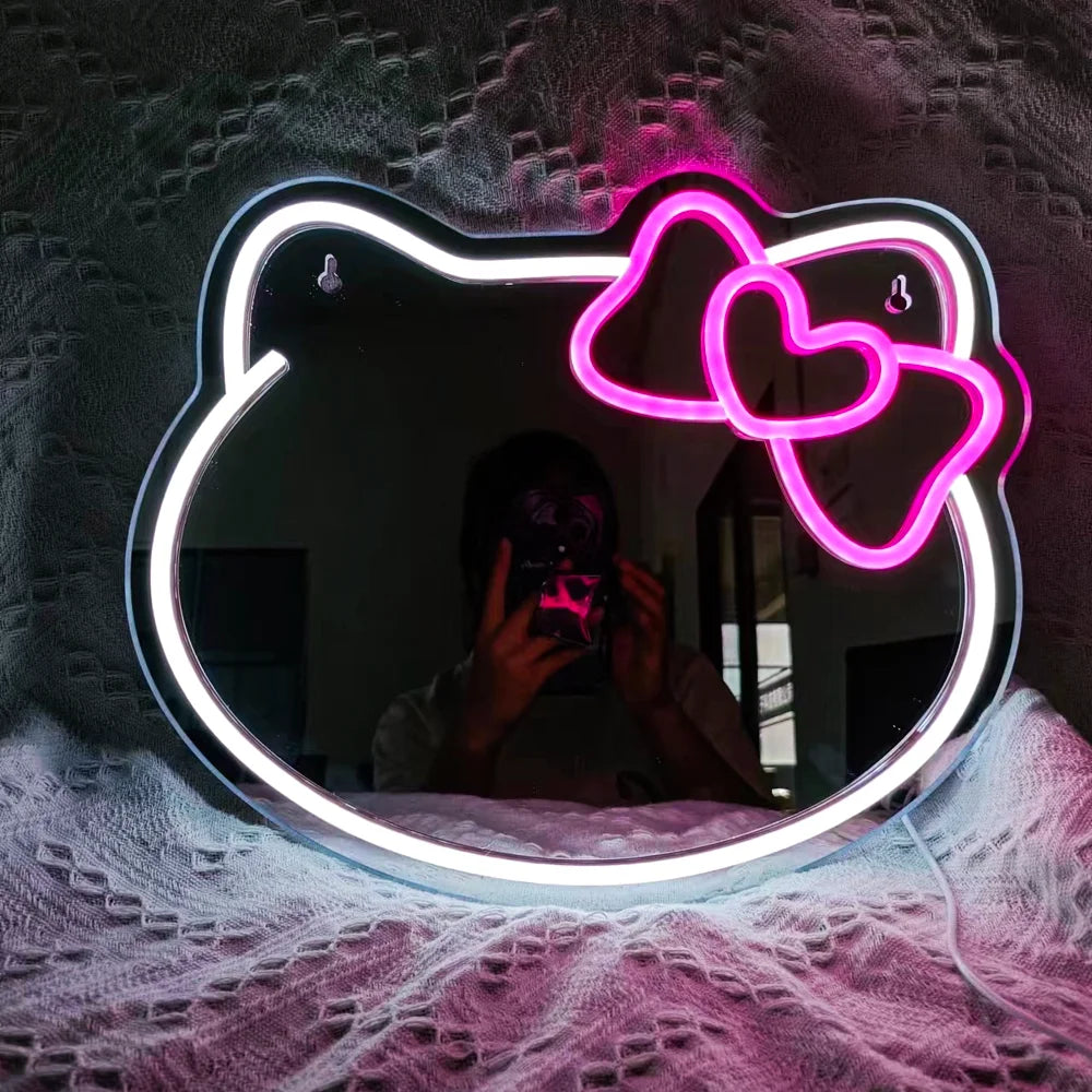 Hello Kitty Cute Bow Heart Mirror