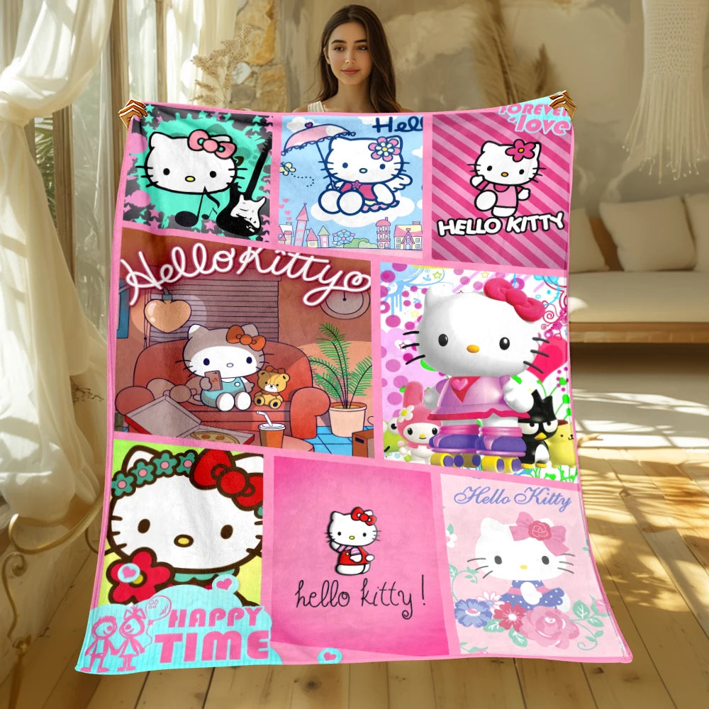 Sanrio Hello Kitty Cute Blanket Oversized Sofa Soft Blanket